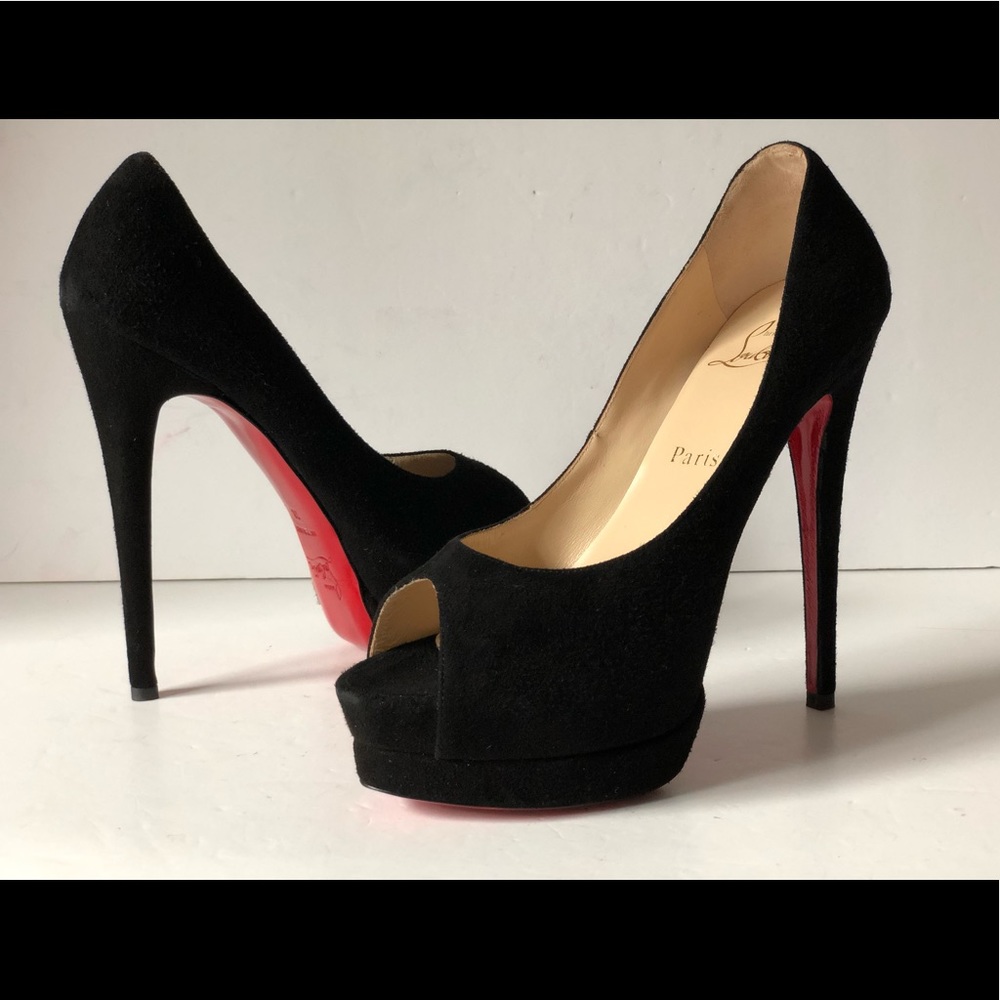 CHRISTIAN LOUBOUTIN PALAIS ROYALE 140 BLACK SUEDE